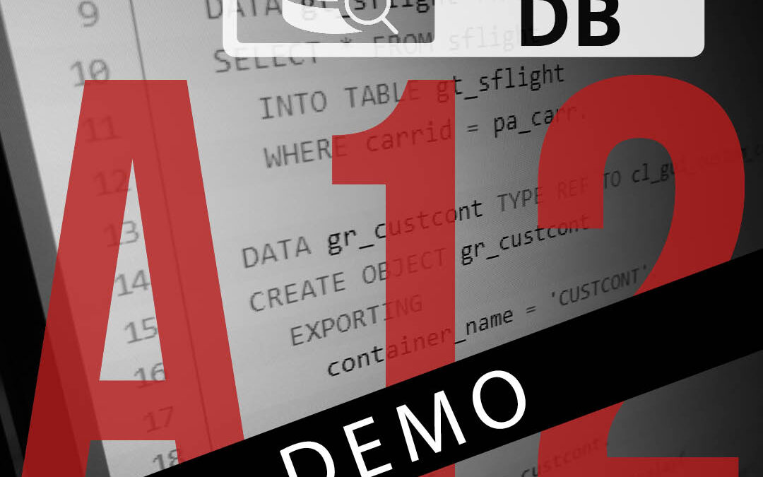 [A12] DDIC für Datenbankobjekte-Demo